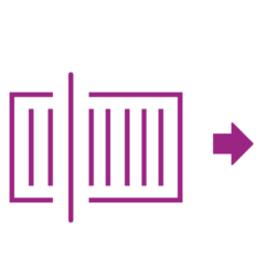 Scan-Symbol violett